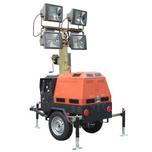 SWT Factory 7 meters Hydraulic Telescopic Mast Industrial Portable Lighting Tower with 1000Wx4 Metal Halide Light Price